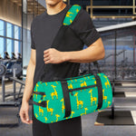 Cute Cartoon Giraffe Pattern Print Gym Bag