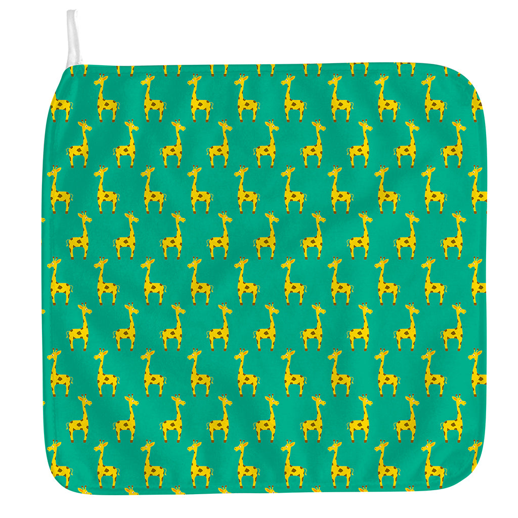 Cute Cartoon Giraffe Pattern Print Hand Towel