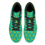 Cute Cartoon Giraffe Pattern Print High Top Leather Sneakers
