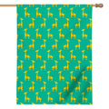 Cute Cartoon Giraffe Pattern Print House Flag