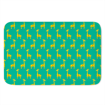 Cute Cartoon Giraffe Pattern Print Indoor Door Mat
