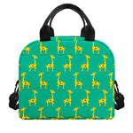 Cute Cartoon Giraffe Pattern Print Insulated Lunch Bag