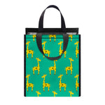 Cute Cartoon Giraffe Pattern Print Insulated Lunch Tote