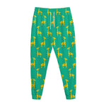 Cute Cartoon Giraffe Pattern Print Jogger Pants