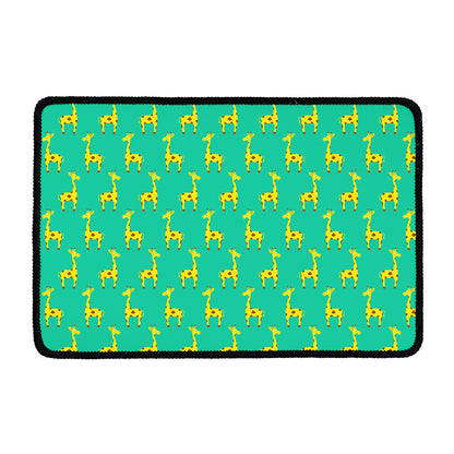 Cute Cartoon Giraffe Pattern Print Kitchen Mat