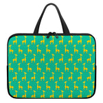 Cute Cartoon Giraffe Pattern Print Laptop Sleeve With Handle