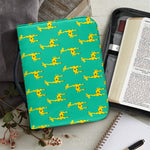 Cute Cartoon Giraffe Pattern Print Leather Bible Cover