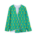 Cute Cartoon Giraffe Pattern Print Long Sleeve Short Coat