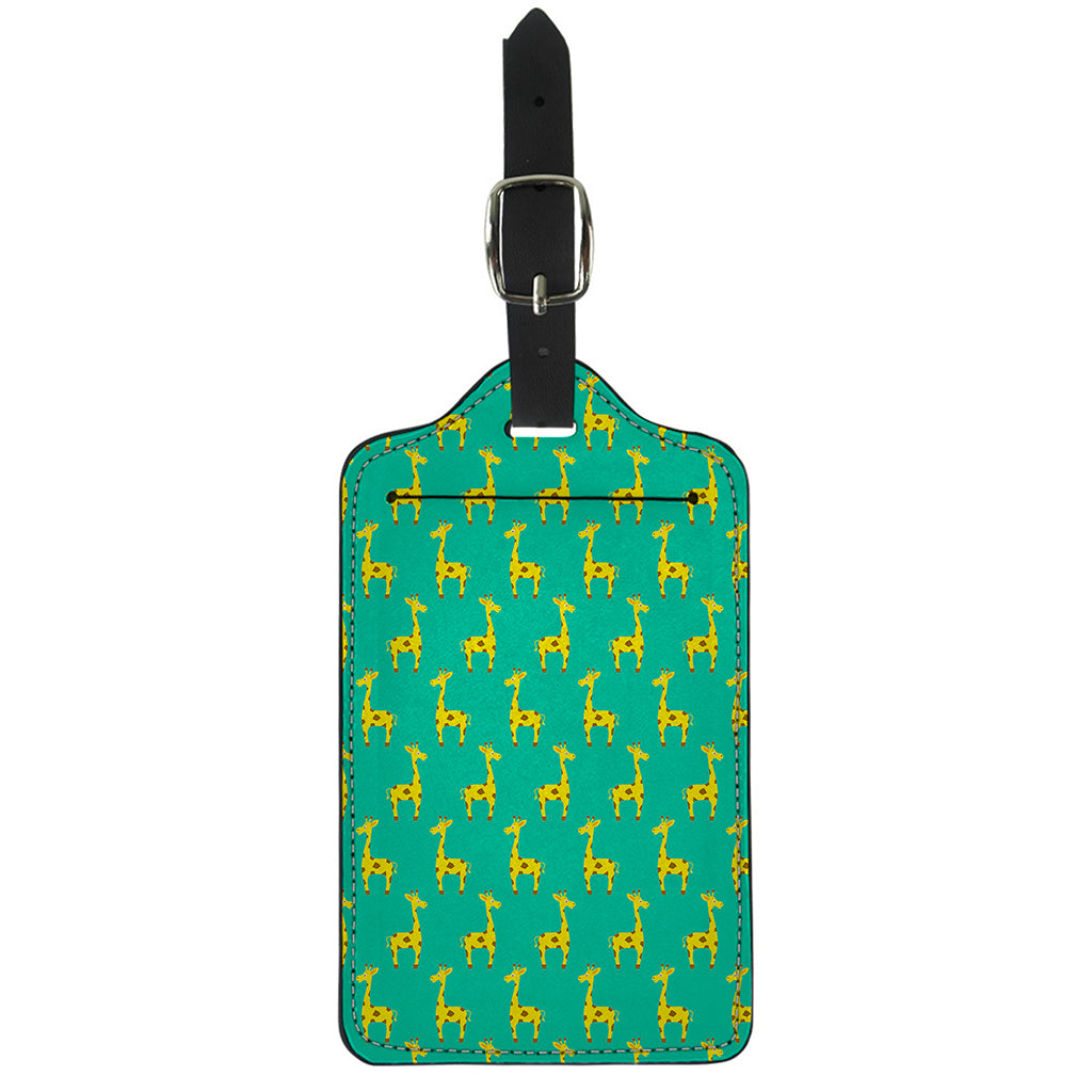 Cute Cartoon Giraffe Pattern Print Luggage Tag