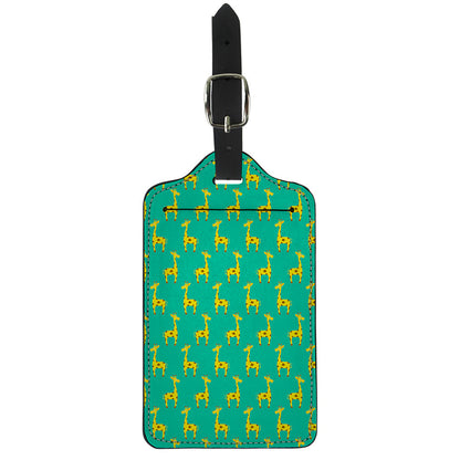 Cute Cartoon Giraffe Pattern Print Luggage Tag