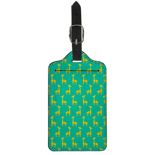 Cute Cartoon Giraffe Pattern Print Luggage Tag
