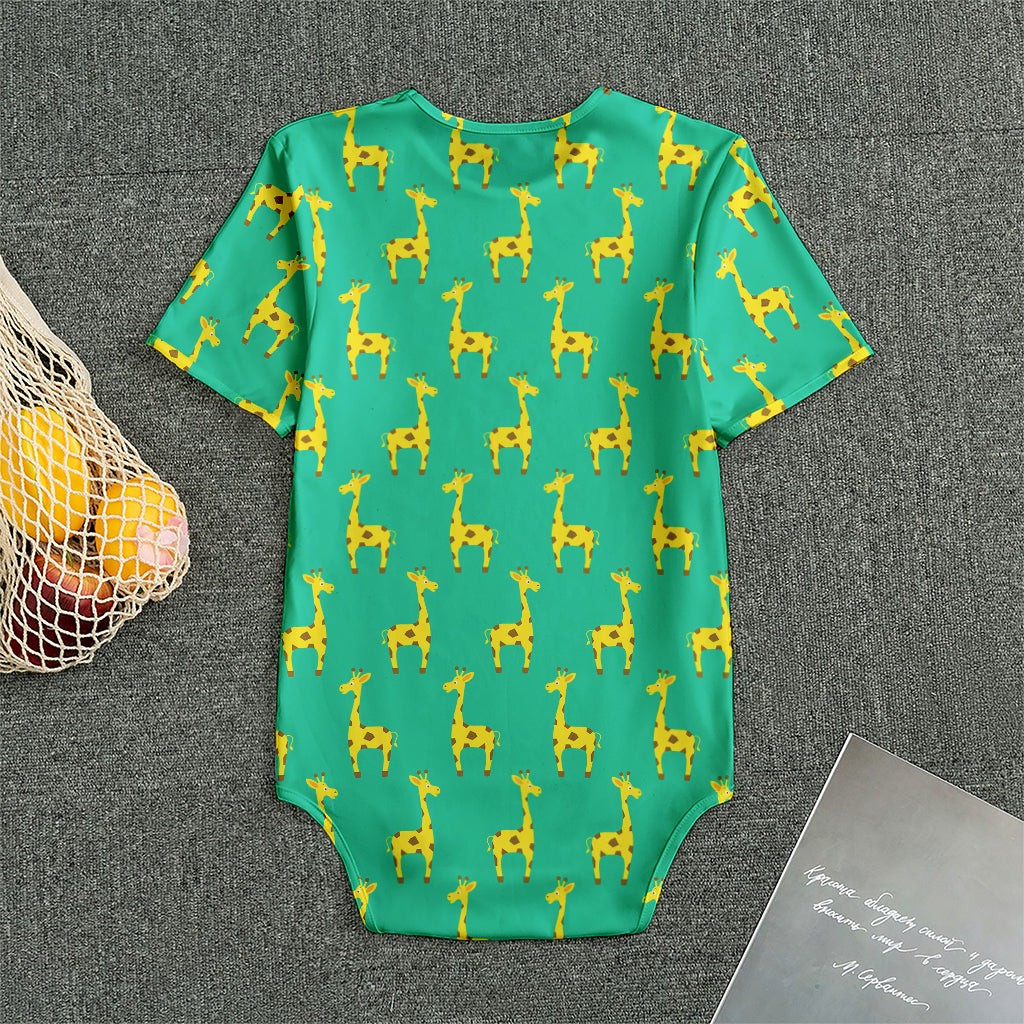 Cute Cartoon Giraffe Pattern Print Men's Bodysuit