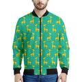 Cute Cartoon Giraffe Pattern Print Men's Bomber Jacket