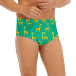 Cute Cartoon Giraffe Pattern Print Men's Briefs