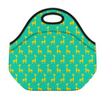 Cute Cartoon Giraffe Pattern Print Neoprene Lunch Bag