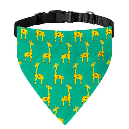 Cute Cartoon Giraffe Pattern Print Over The Collar Dog Bandana