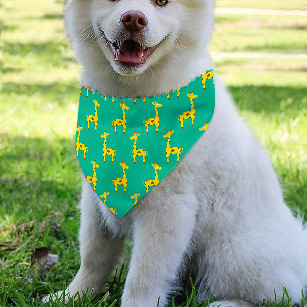 Cute Cartoon Giraffe Pattern Print Over The Collar Dog Bandana