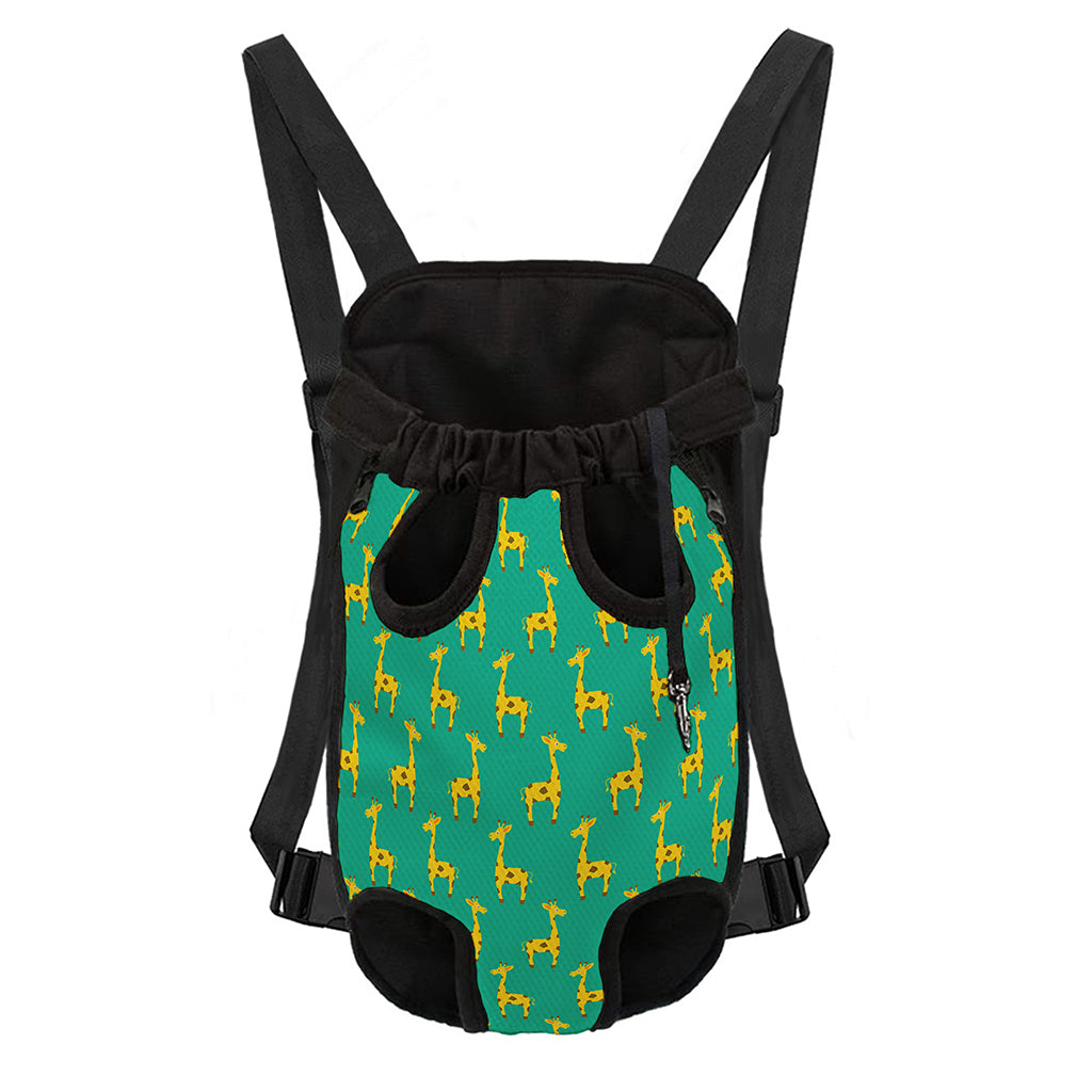 Cute Cartoon Giraffe Pattern Print Pet Carrier Backpack