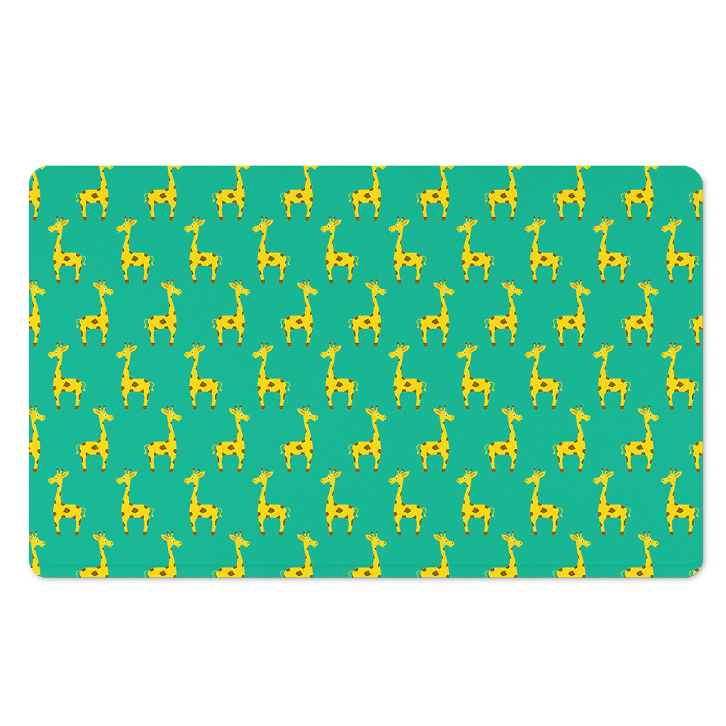 Cute Cartoon Giraffe Pattern Print Polyester Doormat