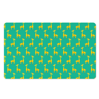 Cute Cartoon Giraffe Pattern Print Polyester Doormat