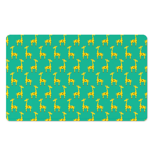 Cute Cartoon Giraffe Pattern Print Polyester Doormat