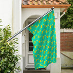 Cute Cartoon Giraffe Pattern Print Polyester Flag