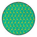 Cute Cartoon Giraffe Pattern Print Round Floor Mat