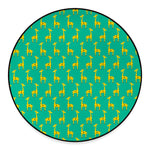 Cute Cartoon Giraffe Pattern Print Round Floor Mat