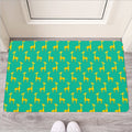 Cute Cartoon Giraffe Pattern Print Rubber Doormat