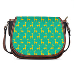 Cute Cartoon Giraffe Pattern Print Saddle Bag