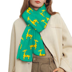 Cute Cartoon Giraffe Pattern Print Scarf