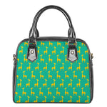 Cute Cartoon Giraffe Pattern Print Shoulder Handbag