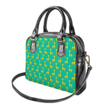Cute Cartoon Giraffe Pattern Print Shoulder Handbag
