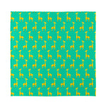 Cute Cartoon Giraffe Pattern Print Silk Bandana