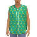 Cute Cartoon Giraffe Pattern Print Sleeveless Baseball Jersey