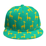 Cute Cartoon Giraffe Pattern Print Snapback Cap