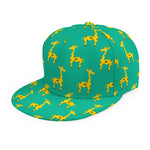 Cute Cartoon Giraffe Pattern Print Snapback Cap