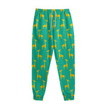 Cute Cartoon Giraffe Pattern Print Sweatpants