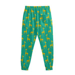 Cute Cartoon Giraffe Pattern Print Sweatpants