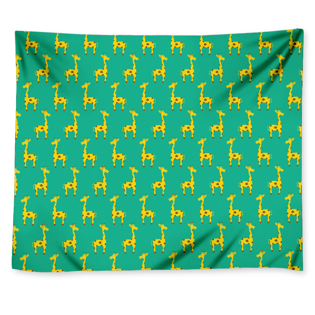 Cute Cartoon Giraffe Pattern Print Tapestry