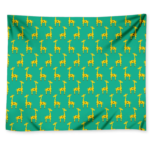 Cute Cartoon Giraffe Pattern Print Tapestry