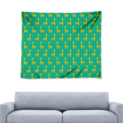 Cute Cartoon Giraffe Pattern Print Tapestry