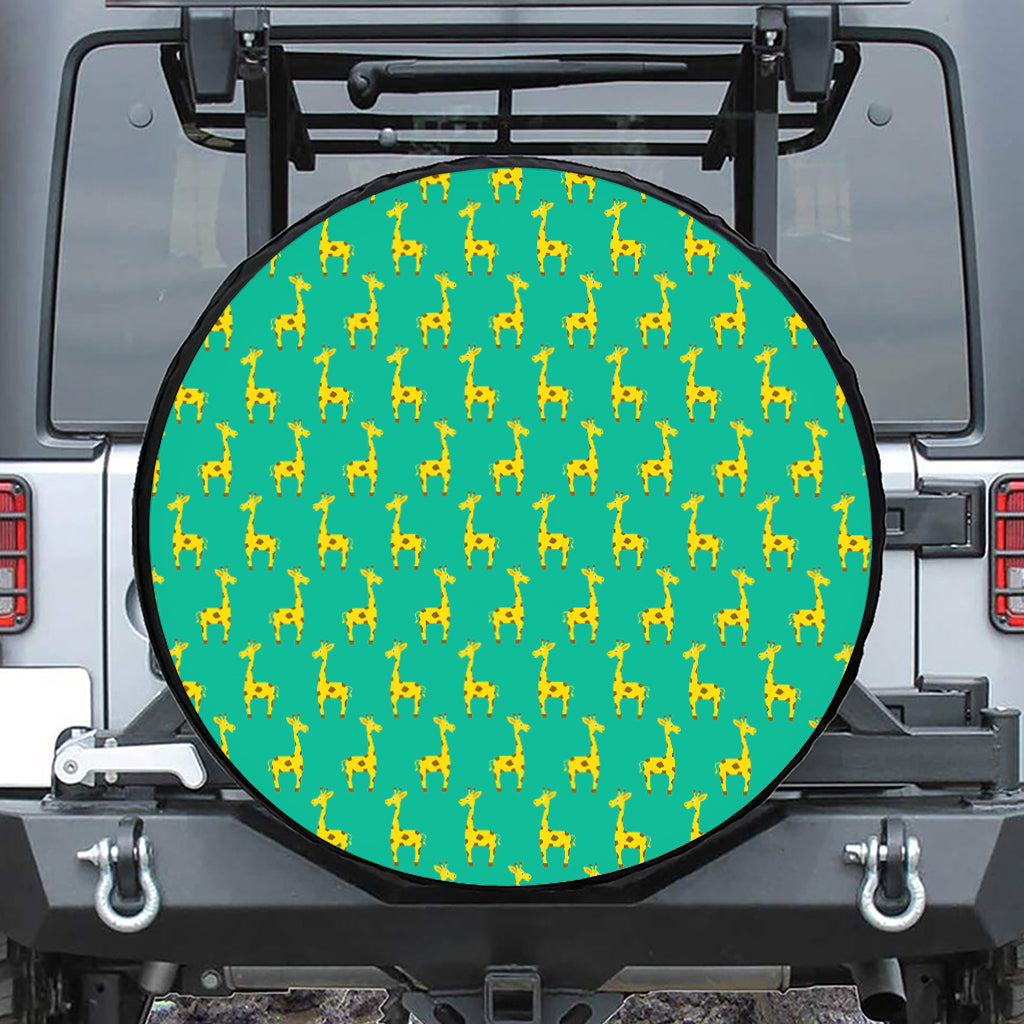 Cute Cartoon Giraffe Pattern Print Tire Cover