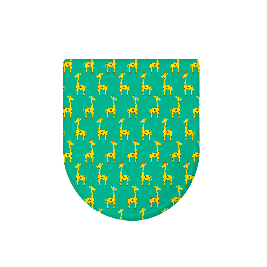 Cute Cartoon Giraffe Pattern Print Toilet Lid Cover