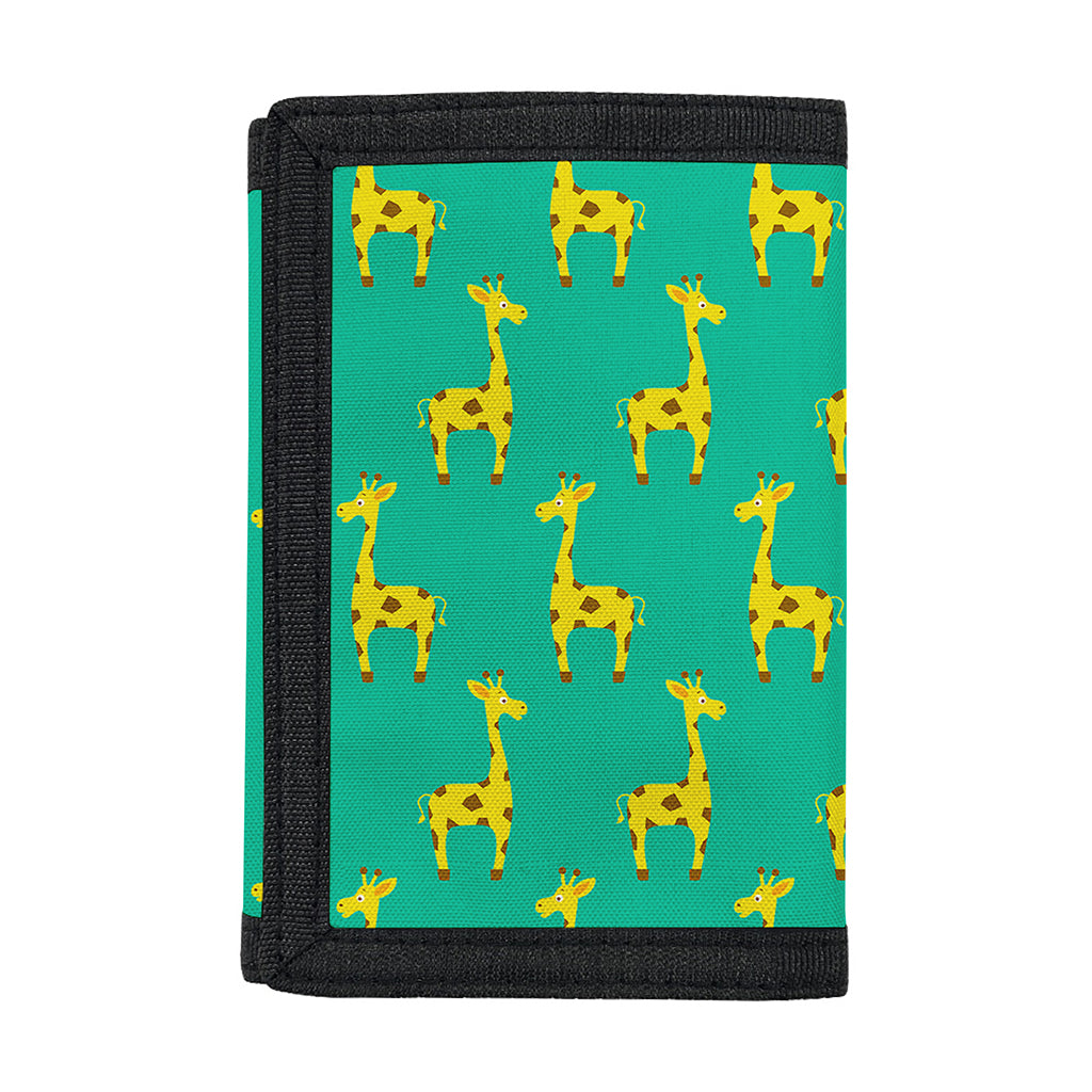 Cute Cartoon Giraffe Pattern Print Trifold Wallet