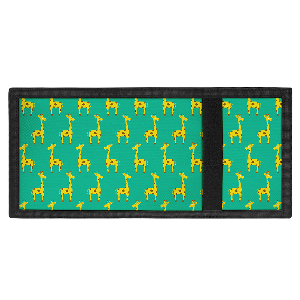 Cute Cartoon Giraffe Pattern Print Trifold Wallet