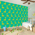 Cute Cartoon Giraffe Pattern Print Wall Sticker