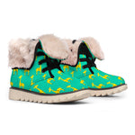 Cute Cartoon Giraffe Pattern Print Winter Boots