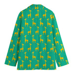 Cute Cartoon Giraffe Pattern Print Women's Blazer