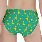 Cute Cartoon Giraffe Pattern Print Women's Panties